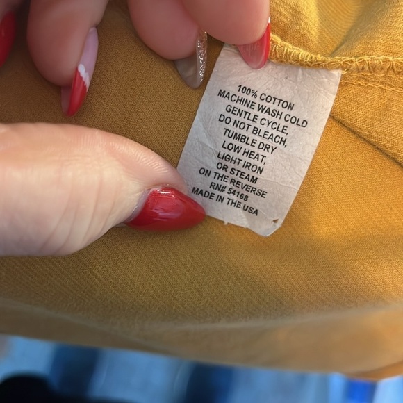 Elliott Lauren Corduroy Shirt Snap Front Closure Relaxed Fit Size XS Gold - Picture 9 of 9